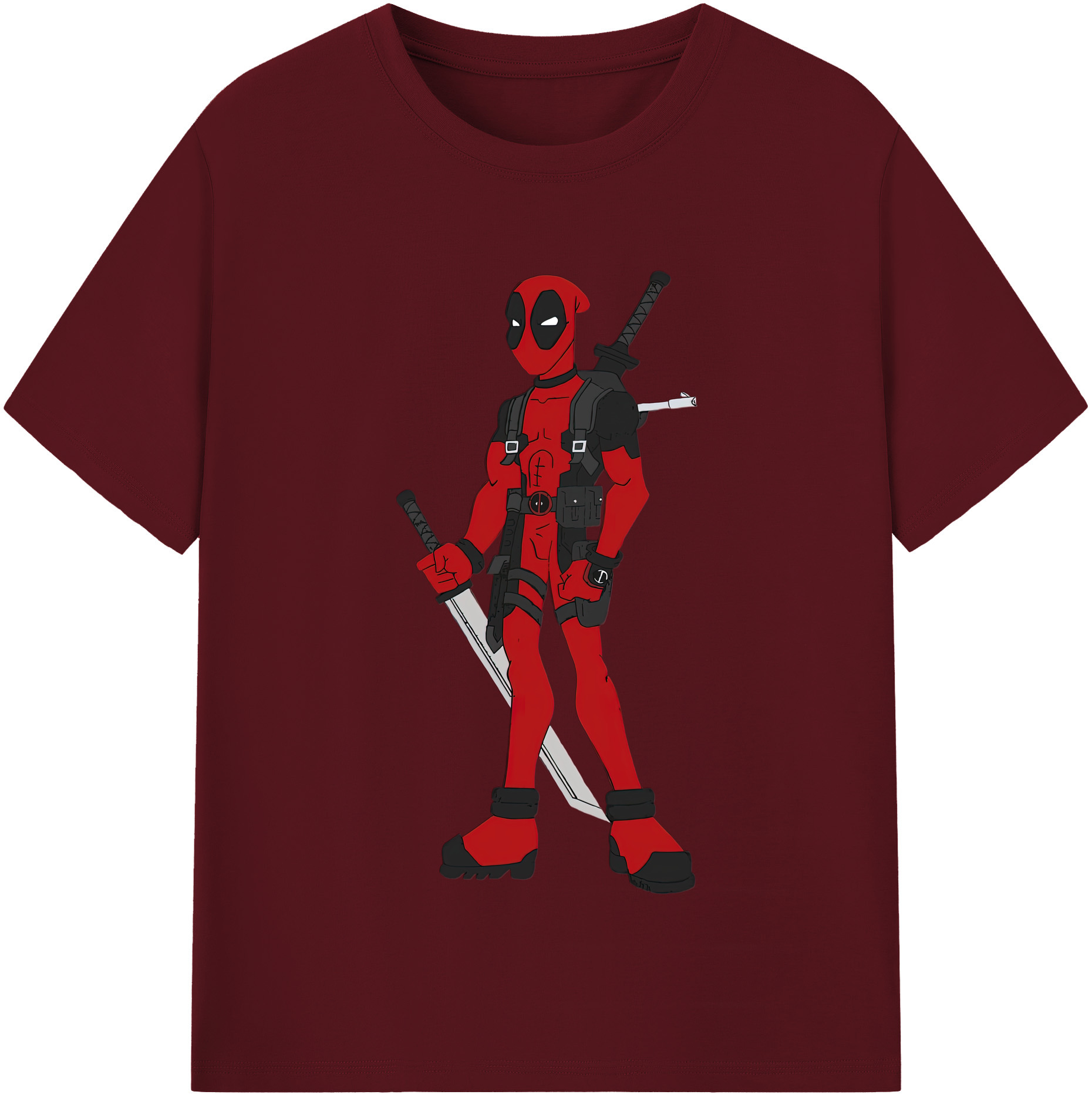 （画像用） Deadpool デッドプール 綿100％半袖Tシャツ（フロントプリント）